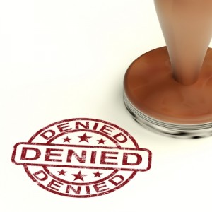 Rubber Stamp With Denied Word